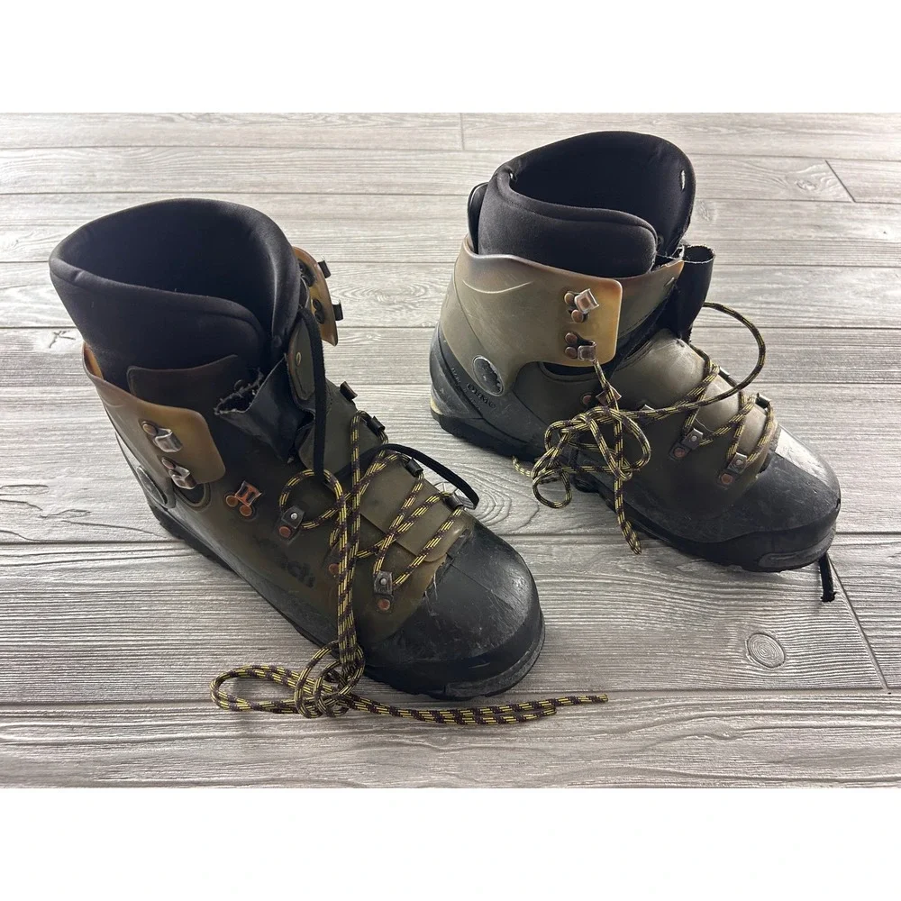 Koflach Degre Mountaineering Boots Mens 9.5 Olive Black Plastic Double Boots Ita